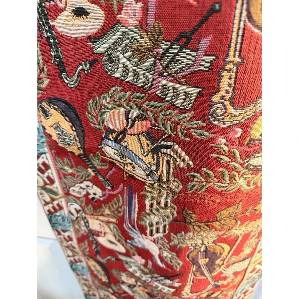 VINTAGE TAPISSERIE TAPESTRY Runner Metropolitan Opera , Birds , Dining Room Hang